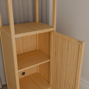 Armadietto a Singola Porta da 41 Pollici con Grande Capacità e Un Ripiano, Multiuso per Bagno e Altri Ambienti - Product Image 6