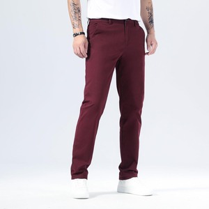 Pantalones Chinos de Algodón Transpirables de Diseño Limpio y Casual para Hombre con Cintura Elástica, Ajuste Elegante, Peso Medio, Perfectos para Usar Todo el Día - Product Image 3