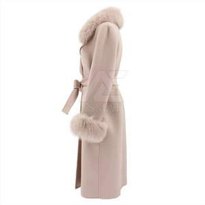 Manteau long en laine pour femme, doux et chaud, vêtement d'extérieur d'hiver, vêtements de mode haut de gamme, fournisseur d'usine en gros, décontracté - Product Image 4