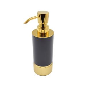 Distributeur de lotion en métal noir et or, rechargeable, pompe à savon pour les mains, idéal pour les hôtels, les salles de bain et l'usage quotidien à la maison, en provenance d'Inde - Product Image 1