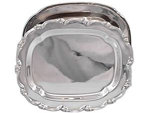 Placa de carga plateada para comedor, cargador de espejo de diamante con joyería real Pl, placa de cena de cobre de acero inoxidable, cargador redondo de lujo - Product Image 5