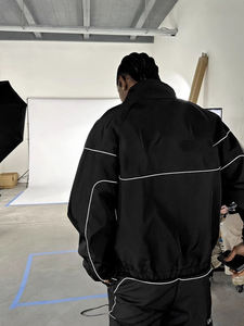 Factory Custom Nylon Woven Men's Windbreaker <b>Jacket</b> <b>With</b> Zip <b>Pocket</b> For Outdoor Hiking Running Sports Street Wear In Summer - Product Image 4