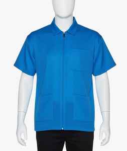 เสื้อช่างตัดผมแบบอุตสาหกรรม - ดีไซน์กระดุมแป๊กด้านข้างแบบซ่อน - ชุดช่างมืออาชีพป้องกันเส้นผมติด พร้อมกระเป๋า - Product Image 1