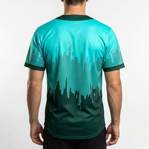 เสื้อกีฬาเบสบอล แห้งเร็ว ผลิตจากโพลีเอสเตอร์ ติดกระดุมด้านหน้า รับผลิตตามแบบ (OEM) ขายส่งจากโรงงาน - Product Image 2