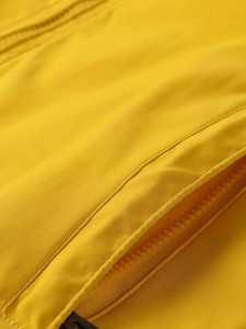 Chaqueta Bomber Amarilla para Mujer, Manga Larga, Cierre de Cremallera, Cuello Alto, Color Sólido, Tejido de Poliéster, Impermeable y Resistente al Viento - Product Image 5