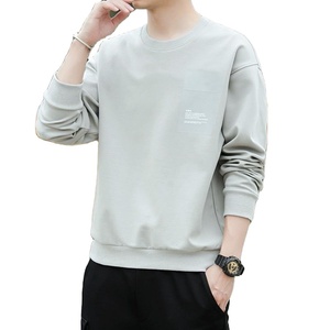 T-shirt à manches longues pour homme, coupe classique, col rond, 100% coton, respirant, écologique, couleur unie, style décontracté, style streetwear, automne - Product Image 2