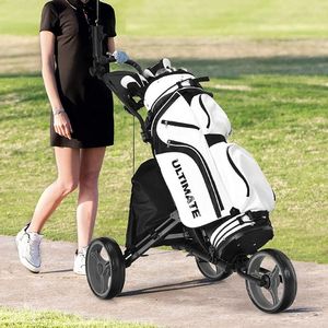 Carrello da Golf Pieghevole a 3 Ruote con Borsa Portaoggetti e Tabellone Segnapunti - Categoria Prodotto: Carrelli da Golf - Product Image 1