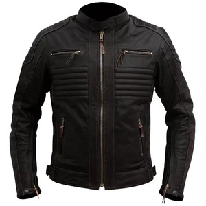 CE Black Genuine Leather <b>Biker</b> <b>Jacket</b> Men Motorcycle Protective <b>Jacket</b> - Product Image 2