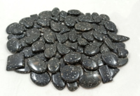 Cabochons Étoiles Galaxie de Haute Qualité, Tailles et Formes Variées, Cristal Naturel Premium à Dos Plat, Vente en Gros pour Bijoux