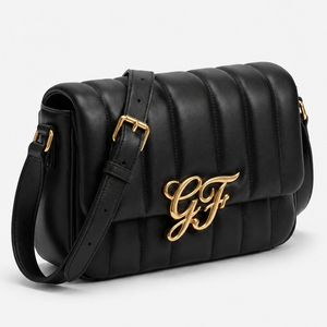 Sac à bandoulière en PU souple de haute qualité, personnalisé, avec logo métallique vertical matelassé, sac à main tendance pour femmes - Product Image 3
