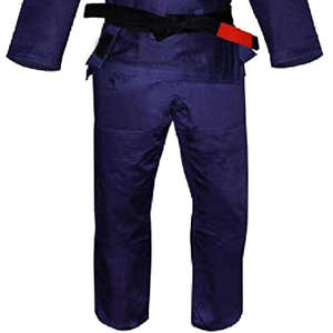 Kimono de BJJ para Hombre, 100% Algodón, Azul Oscuro con Ribete Naranja, Corte Regular, Ropa Deportiva Transpirable, Talla Adulto - Product Image 4