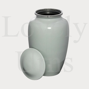 Urne funéraire classique blanche personnalisable, taille moyenne pour adulte, récipient commémoratif pour cendres. - Product Image 2