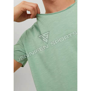 Camiseta de Verano de Manga Corta para Hombre, Lisa, con Logotipo Personalizado, Estampado Gráfico, Corte Regular, 100% Algodón Premium, Ligera y Transpirable - Product Image 4