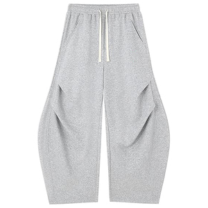 <b>Men's</b> Gray <b>Harem</b> <b>Pants</b> Elastic Waist Drawstring Casual Breathable Panelled Woven Canvas Tie-Dye Urban Utility Sweatpants Summer - Product Image 4