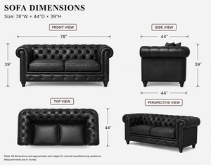 Premium Genuine Leather <b>Sofa</b> <b>Bed</b> Durable Construction Timeless Design for Living Room Bedroom School Park Commercial Spaces - Product Image 2