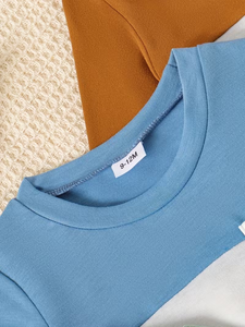 Customized Brand Baby Classic Color-Block Style Zip-Up Hooded Jersey Sweatshirt 100% Cotton Autumn Winter Knitted Comfortable - Product Image 3