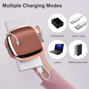 <b>Compact</b> LED Travel Makeup <b>Mirror</b> 4 Inches 1X/10X Magnification Double Sided Lighted Dimmable USB Rec - Product Image 2