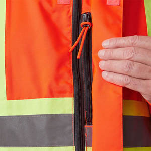 Veste de sécurité haute visibilité imperméable et respirante personnalisable avec bande réfléchissante certifiée CE en polyester unisexe pour le travail - Product Image 5