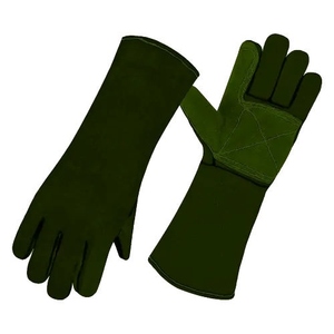 Gants de sécurité pour soudeurs en cuir de vachette bleu, avec manchette de sécurité, usage général, résistants à la chaleur, 11 oz, renforcés pour usage industriel - Product Image 5