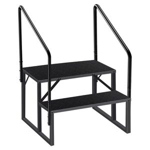 Scaletta per Piscina/SPA per Camper a 2 o 3 Gradini Antiscivolo, Capacità di Carico 660 Libbre, con Corrimano, Accesso a Livello Terra - Product Image 1