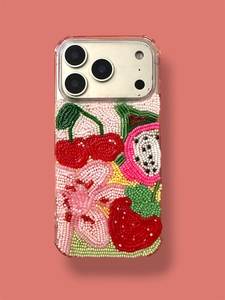 เคสโทรศัพท์ผ้าฝ้ายปักลายมือประดับลูกปัด ลายดอกเดซี่ ปลาดาว ดีไซน์สีสันสดใส ลายดอกไม้เย็บติดรูปทรงสี่เหลี่ยมผืนผ้า - Product Image 4