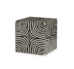 Handcrafted Bone Inlay Modern Art <b>Coffee</b> <b>Table</b> with Irregular Pattern and Decorative <b>Cube</b> Design for Living Room Home Furniture - Product Image 1