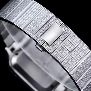 Crystal Glow Premium iced out Moissanite Diamond Quartz Watch for Men with Precision Movement and Clean Design - Product Image 3