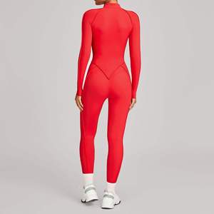Combinaison sans manches ZULARI IMPEX pour femme, sans couture, zippée, longueur intégrale, couleur unie, ajustée, vêtements de sport en coton, col montant - Product Image 5