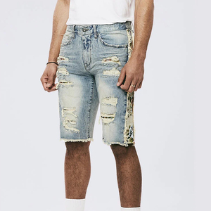 Shorts de Mezclilla Casuales de Corte Regular para Hombre, Estilo Nuevo, Hechos a Medida, Color Sólido, Venta al Por Mayor - Product Image 1