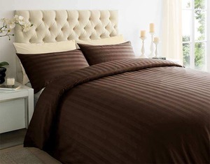 Draps de lit en satin 250TC tendance, motif uni, respirants, pour usage hôtelier - Product Image 2