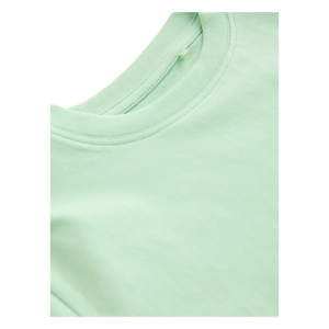 Camiseta de Manga Corta para Hombre, Cuello Redondo, Color Verde Claro, Corte Regular, Informal, Tejida, 100% Algodón, Color Sólido, Diseño Liso - Product Image 3