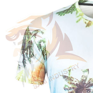 Camiseta transpirable de sublimación de tamaño personalizado para hombre, muy vendida, de alta calidad, 100% poliéster. - Product Image 6