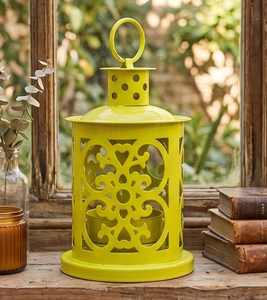 Elegante Linterna Artesanal para Exteriores, Decoración para el Hogar y la Cocina, Portavelas Alto, Linterna Decorativa para Bodas y Fiestas - Product Image 6