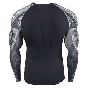 FOX TRADING Rashguard personnalisé pour hommes BJJ MMA à manches courtes, respirant, imprimé par transfert thermique, anti-UV, séchage rapide, Spandex/Polyester - Product Image 3