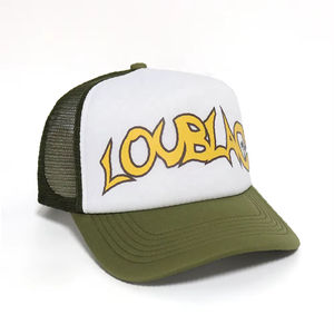 Gorra deportiva de malla blanca de sarga azul marino de 6 paneles personalizada al por mayor, gorra trucker 112 impresa en tela lisa común para gorras. - Product Image 3