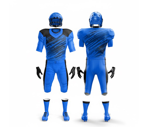 Uniforme de football américain personnalisé sublimé respirant |   Ensemble de football avec maillot et pantalon |   Vêtements de sport en polyester respirant - Product Image 6