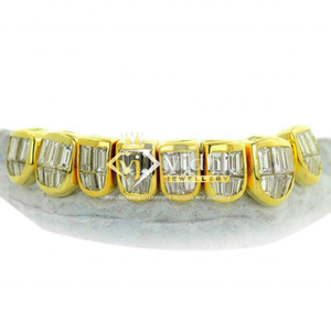 Customizable 925 <b>Silver</b> Brilliant Cut Moissanite Vintage Hip Hop Jewelry Fully Iced Unisex Gold Plated Grillz Accessory Gift IGI - Product Image 4