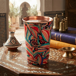 Vaso de Cobre Puro con Diseño Impreso, Hecho a Mano, Ayurvédico, para Agua, para Hogar, Cocina, Hotel, Bar, Venta al Por Mayor, OEM - Product Image 3