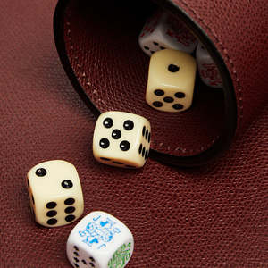 ถ้วยใส่ลูกเต๋าและถาดใส่ลูกเต๋าหนังแท้แบบสั่งทำ - Product Image 5