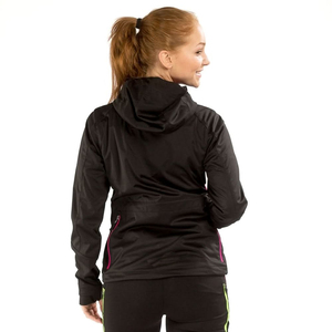 Chaqueta cortavientos con cremalleras en contraste rosa y bolsillos laterales, estilo deportivo de invierno, manga larga - Product Image 2