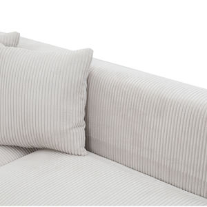 Canapé de rangement multifonctionnel en tissu <span class=keywords><strong>velours</strong></span> <span class=keywords><strong>blanc</strong></span> multifonctionnel Canapé japonais minimaliste contemporain confortable assis pour - Product Image 4