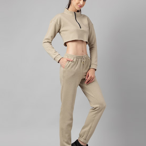 Ensemble de survêtement pour femmes, sweat-shirt oversize à capuche et pantalon de jogging, vêtements de détente, 100% coton, écologique, pour l'hiver - Product Image 2