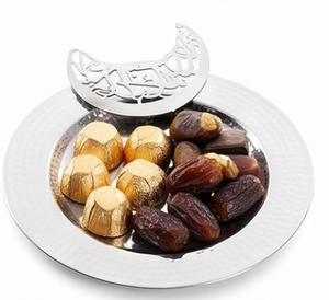 Hammered Design Simple Round Chocolate <b>Tray</b> Perfect For Serving Chocolates Sweets Desserts And <b>Small</b> Treats At Home - Product Image 5