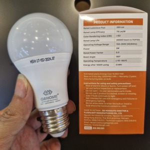 หลอดไฟ LED รูปทรง 9W SKD A60 6500K 220V ตัวเรือนอะลูมิเนียม ฝาครอบ PP ขั้ว B22/E27 ความสว่าง 770 ลูเมน ประหยัดพลังงาน CRI83 อายุการใช้งาน 20,000 ชั่วโมง - Product Image 6