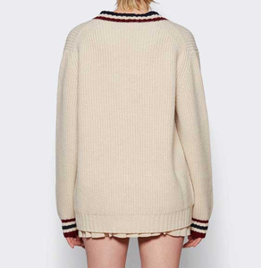 Pull en tricot pour homme, couleur bordeaux, manches longues, coupe classique, matière acrylique, idéal pour l'automne - Product Image 3