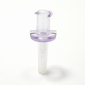 14B002 Chi Feng transparente púrpura transferencia PIN Spike 12mm sin ventilación hembra señuelo bloqueo médico policarbonato Luer conector ISO - Product Image 4