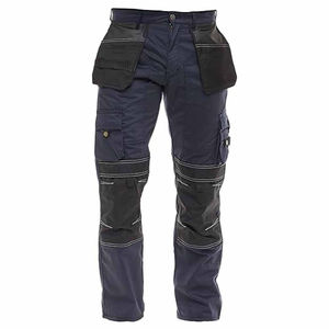 Pantalones de Trabajo Industriales de Seguridad para Hombre, Pantalones de Protección Laboral para Exteriores con Tiras Reflectantes, Cintura Elástica, Ropa de Trabajo Resistente - Product Image 2