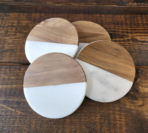 Wooden Tree Slice Coaster Set Round 400mm Diameter Handmade Retro Design Mats & <b>Pads</b> - Product Image 5
