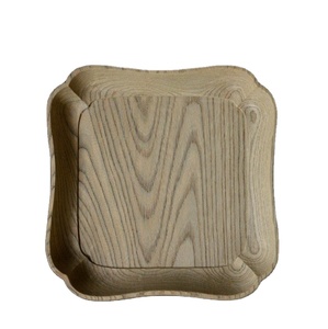 Plato de Madera con Borde Natural de Forma Orgánica |   Bandeja de Madera Maciza Hecha a Mano para Decoración Moderna de Cocina y Mesa - Product Image 1