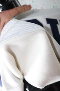 RISH ASH GREY <b>Mock</b> <b>Neck</b> Sweatshirt 100% NAVY BLUE Applique Embroidery wide <b>neck</b> Sweatshirt Finer Threads - Product Image 6